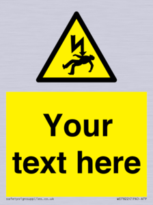 Custom Warning danger of death by electrocution